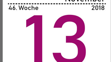 Kalenderblatt vom 13. November 2018 in der 46. Woche