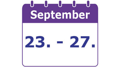 Kalender vom 23. - 27.09.2019