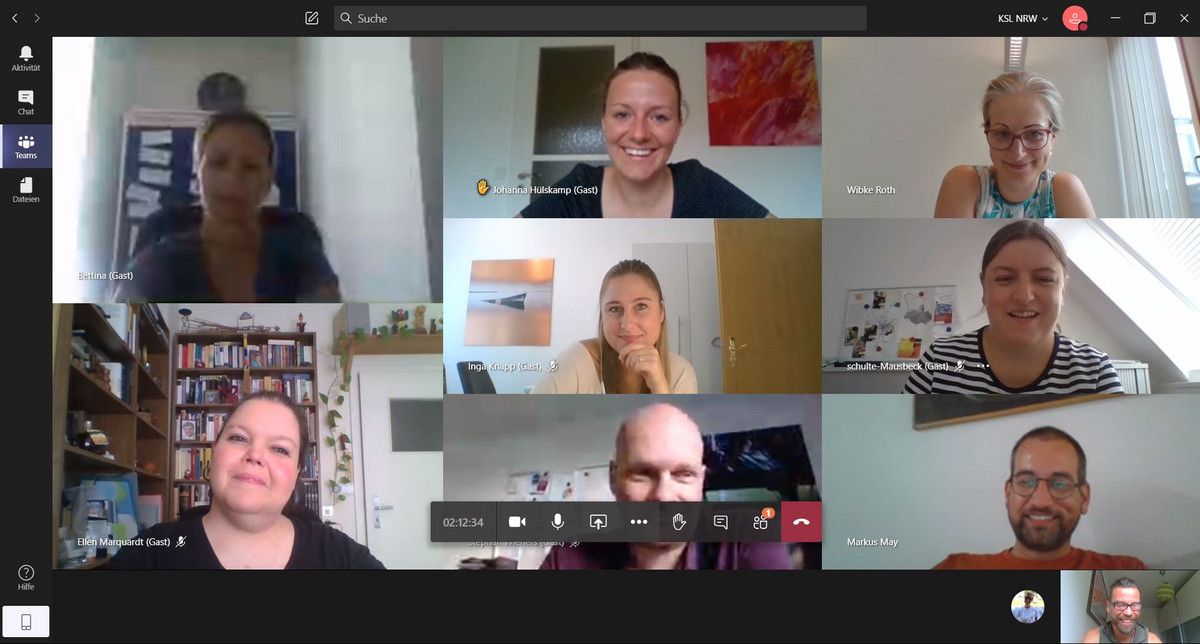 Der Screenshot zeigt die  Teilnehmer*innen der Videokonferenz "Inklusive Gesundheit".