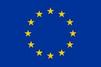 die Europäische Flagge: blauer Hintergrund mit gelben Sternen, die kreisförmig angerdnet sind