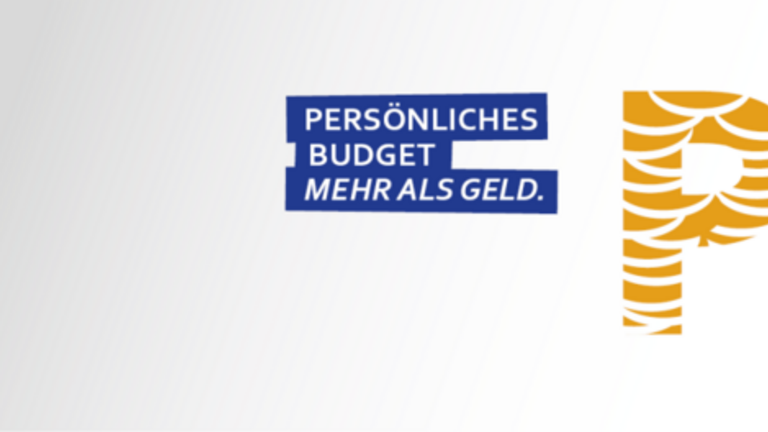 Logo der KSL-Kampagne zum Persönlichen Budget bestehend aus den Großbuchstaben P und B 