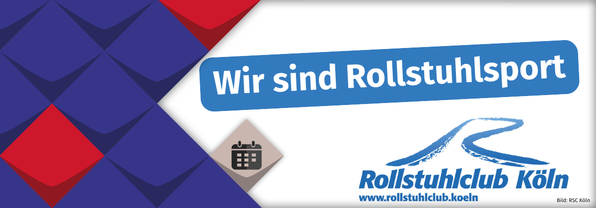Schriftzug "Wir sind Rollstuhlsport" oberhalb des Logos vom RSC Köln