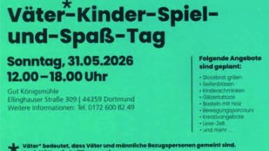 Flyer zum Fest. Mit einem Foto des Veranstaltungsgeländes von oben