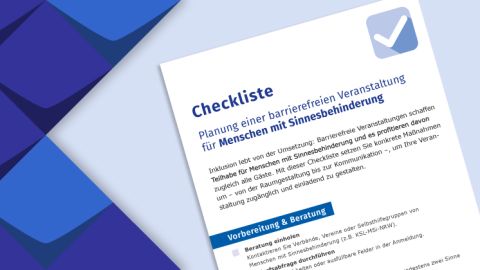 Ansicht der Checkliste Barrierefreie Veranstaltungen