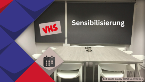 Das Thema Sensibilisierung steht auf einer Tafel geschrieben.