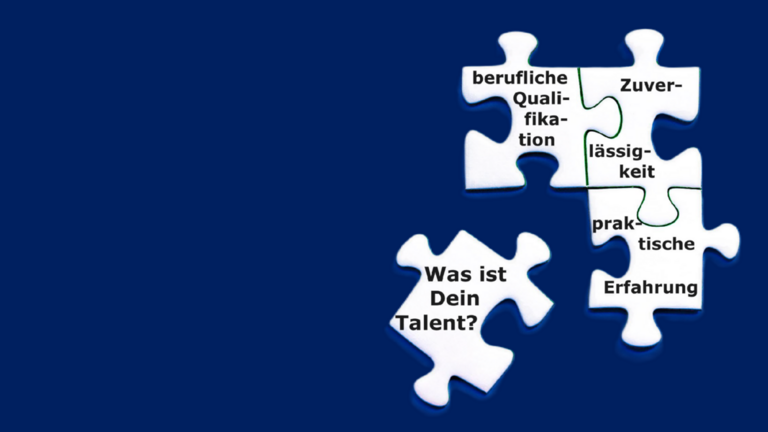 Puzzleteile mit verschiedenen Kompetenzen