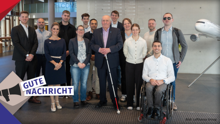 Mitglieder des neu gegründeten Accessibility Customer Advisory Committee zur Weiterwicklung der Angebote und Services für Reisende mit Behinderungen und Beeinträchtigungen bei der Lufthansa Group