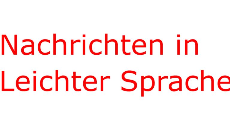Das Bild zeigt den Schriftzug "Nachrichten in Leichter Sprache".