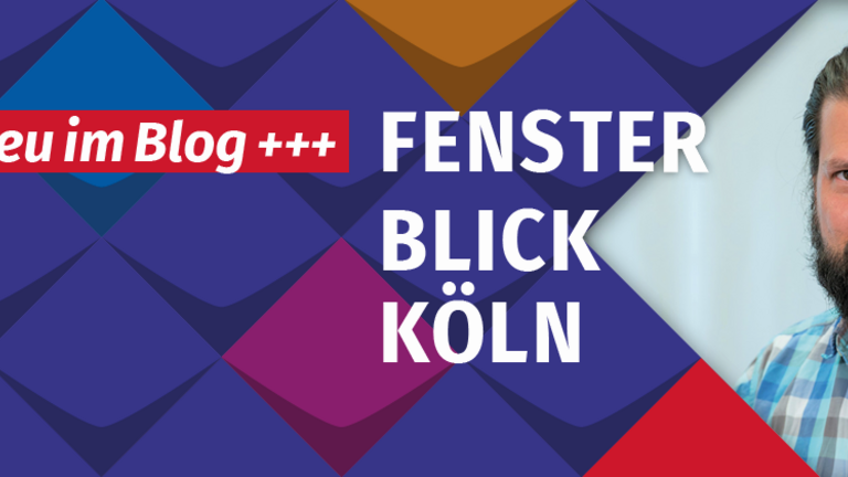 Neu im Blog mit Namen Fensterblick: Christoph Tacken vom KSL-MSi-NRW auf roten Kacheln im Fensterblick des KSL.Köln
